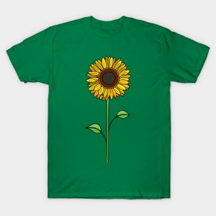 Cartoon a beautiful sunflower T-Shirt